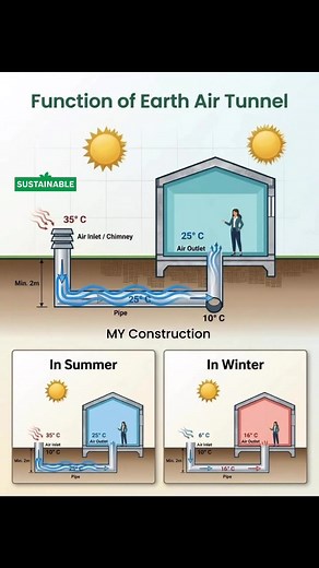 Earth Air Tunnel System: Sustainable Home Cooling & Heating