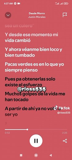 Justin Morales - Desde Morro Song Lyric Video