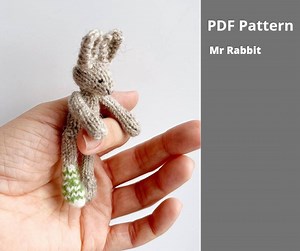 Mr Rabbit Knitting Pattern. Funny Rabbit. English and Russian PDF. - Etsy