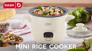 Dash Mini Ceramic Rice Cooker - Designed for Single-Serve Cooking - Compact Rice Cooker with Nonstick Removable Pot, Keep Warm Function & Easy-to-Clean Sleek Design - White Ceramic