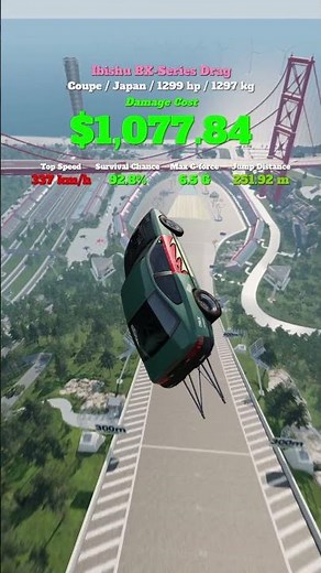 Ibishu BX-Series Drag - Long Jump & Damage Cost #34 - BeamNG.drive
