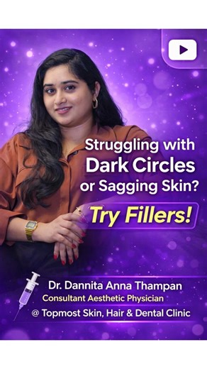 Topmost Skin & Dental Care on Instagram: "​Still struggling with stubborn dark circles or sagging skin that just won’t go away? ✨ ​You might be getting enough sleep and following a solid skincare routine, but sometimes topical creams and ointments aren’t enough to address the natural effects of aging or weight fluctuations. These changes can affect the shape of your cheeks and lead to volume loss, which is often the true cause of dark circles and sagging skin. ​In this video, Dr. Dannita Anna Th