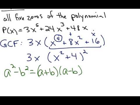 3.6(1) Complex Zeros and the Fundamental Theorem of Algebra