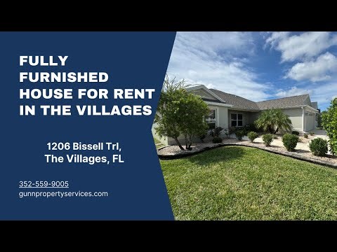 3 Bedrooms / 2 Bathrooms House for Rent in The Villages FL | 1206 Bissell Trl
