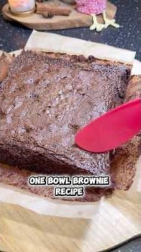 One Bowl Brownie Recipe #recipe #viral #short #easyrecipe #baking