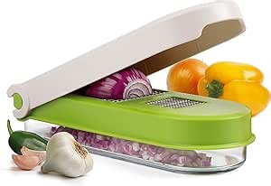 PrepWorks Vegetable Chop & Mince – Multi-Use Manual Chopper for Quick Dicing, Chopping, and Mincing, Easy to Use, BPA-Free