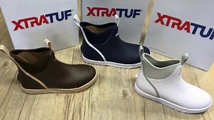The wait is over... the NEW commercial grade version of the popular XTRATUF Ankle Deck boot has arrived at the shop. Reinforced upper at toe, heel and pull tabs! Limited colors and sizes in Mens as of now, more stock and women’s sizes on the way! | Chasin Tails Outdoors Bait & Tackle