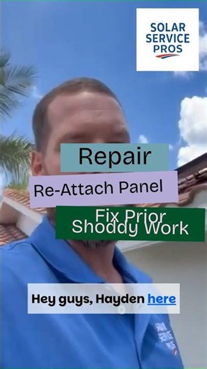 Panel Flew Off So We Reattached It #solarrepair