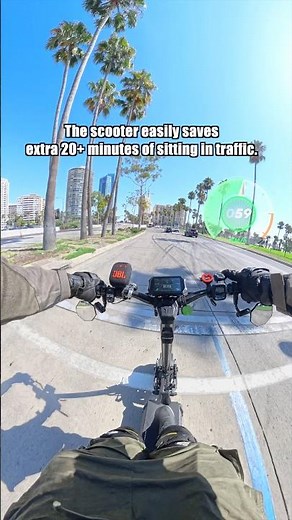 The scooter easily saves an extra 20 minutes of sitting in traffic.