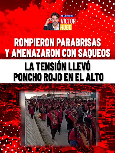 #Sociedad| PONCHOS ROJOS AMENAZARON DE SAQUEOS Y DESTROZOS A VEHÍCULOS Los Ponchos Rojos levantaron su bloqueo y lo trasladaron hasta Río Seco, donde la protesta escaló en violencia y generó pánico entre vecinos y comerciantes. Durante la movilización, los manifestantes causaron daños a varios vehículos y lanzaron advertencias directas de saqueos a los comercios de la zona, elevando la tensión al límite. La acción deja la vía bloqueada y el sector en alerta, mientras crecen los llamados a las au