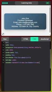 Pro Business Card | HTML CSS JavaScript
