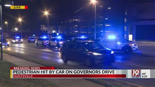 Pedestrian hit by vehicle on Governors Drive | Dec. 31, 2025 | News 19 at 6 p.m.