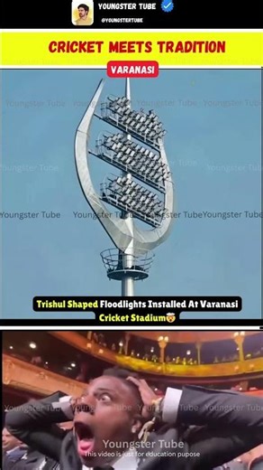The Stadium That Glows Like a Trishul 🔱✨ | Varanasi’s Magical Night