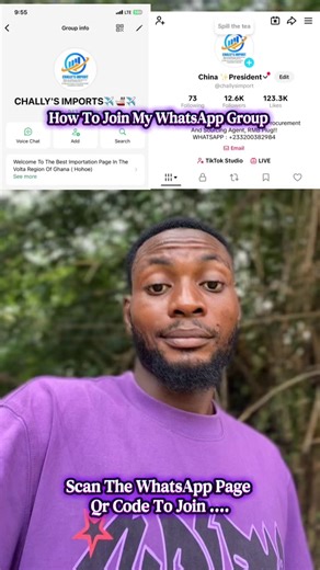 To Be Able To Join My WhatsApp Page Kindly Scam The QR code Posted #whatsappgroup #challysimport