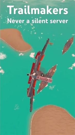 Trailmakers - god the airbrakes…#trailmakers #tutorial #ww2 #plane #battleship #sbd