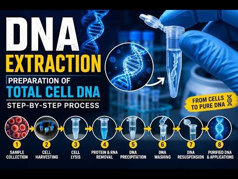 Preparation of Total Cell DNA | Step-by-Step DNA Extraction Process Explained 🧬