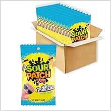 Sour Patch Kids Tropical Soft & Chewy Gummy Candy, Bulk Candy, 12-8 oz Bags