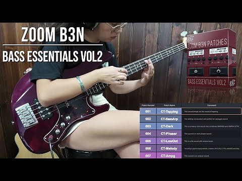 Zoom B3n Patches | Bass Essentials vol2 | Playthrough