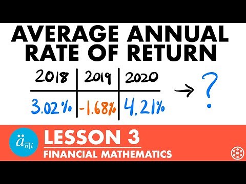 Average Annual Rate of Return | Exam FM | Financial Mathematics Lesson 3 - JK Math