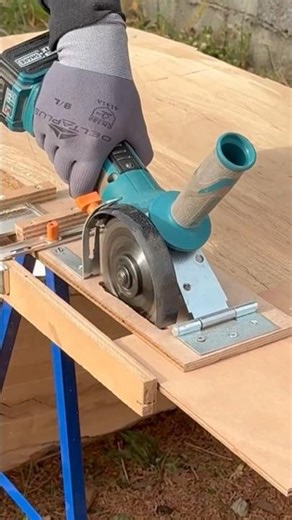 Angle Grinder Hack: I Turned It Into a Circular Saw #shorts #tips