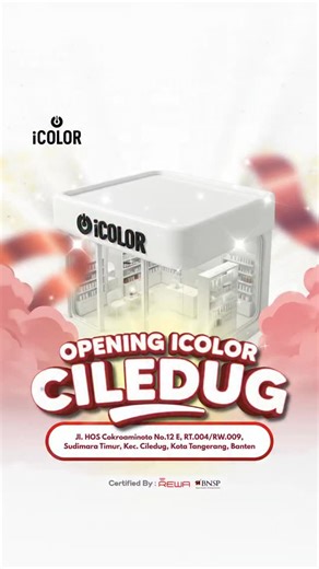 iColor Service on Instagram: "‼️ ICOLOR CILEDUG RESMI DIBUKA ‼️ Dalam rangka opening store, nikmati promo spesial dengan diskon hingga 20%. 📆 Mulai buka tanggal ; 10 Januri 2026 📍 Lokasi: JI. HOS Cokroaminoto No.12 E, RT.004/RW.009, Sudimara Timur, Kec. Ciledug, Kota Tangerang, Banten 15154 Jangan lewatkan promo opening-nya. Servis Apple device kamu sekarang hanya di iColor Ciledug. #icolorciledug #AppleRepair #serviceapple #serviceappleciledug"