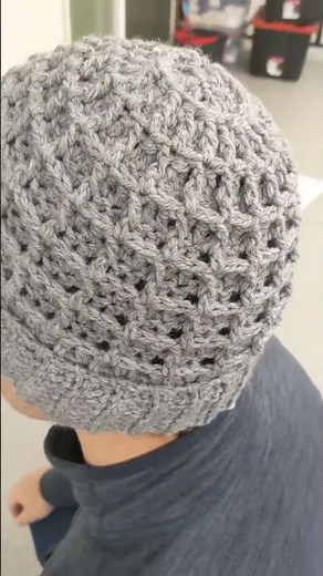 Crochet Waffle Hat for Men