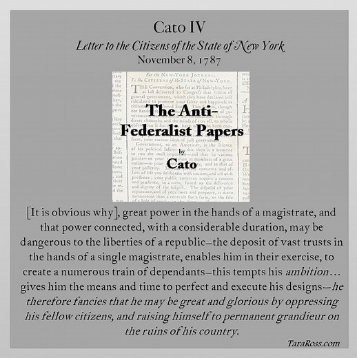 The Anti-Federalist Papers: Cato IV
