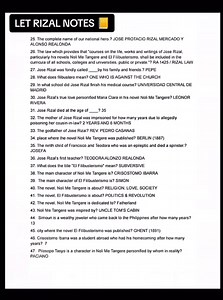 RIZAL NOTES #LPT #RIZAL | LET EXAM Online Review New Curriculum