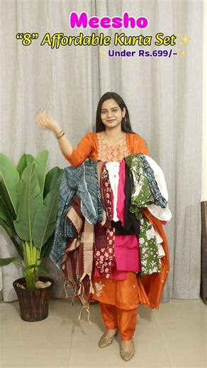 Meesho “8” Affordable Kurta Set Haul Under Rs.699/- Only 🌸 #meeshofinds #meeshokurtaset #meeshohaul