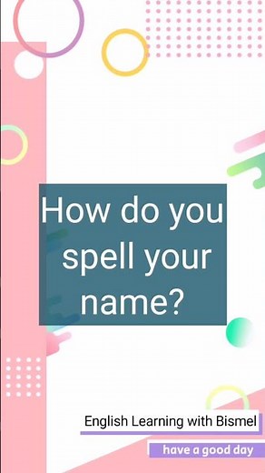How do you spell your name? | Easy English Learning #english