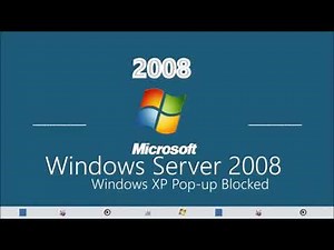 Windows Server 2008 Windows XP Pop Up Blocked