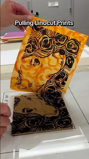 Pulling Linocut Prints