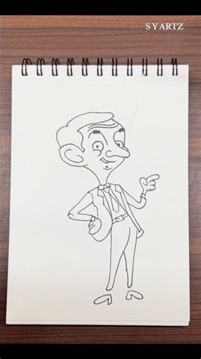 Mr. Bean in 16 Seconds 😂⏱️ #youtubeshorts #ytshorts #shortsfeed #trending #mrbean #easydrawing