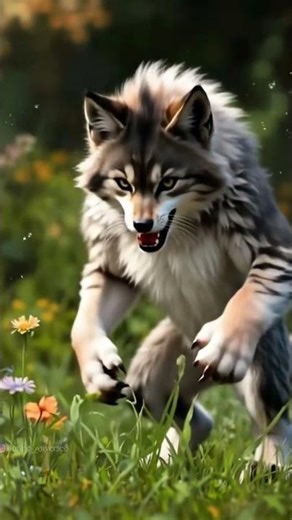 😼🐺 Cat Becomes Scary Wolf 😱🔥 | Epic Dark Transformation #shorts