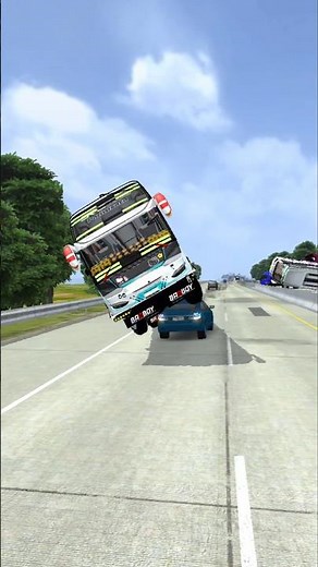 detik detik bus kym trans lepas kendali di tol#⃣ #bussid #ets2