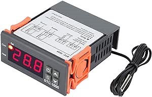 Thermostat, Electric Heating Cooling Thermostat, for Temperature Monitoring Terrariums Aquarium Zoo Chicken Incubator Temperature Control