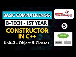Constructor in C++ | Basic Computer Engineering RGPV B.Tech 1st Year
