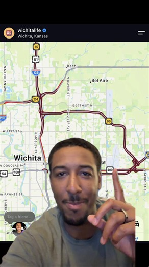 Trump is in the Wichita Metro area and Wichita Life just posted this map of the Highways in the red. Is it crazy?