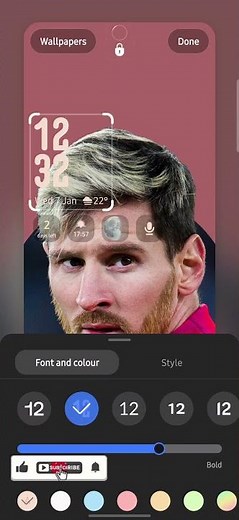Make Your Lock Screen Text Blend with Wallpaper! #samsung #oneui #customization #lockscreen