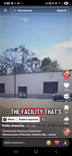 MILITARY MUNITIONS PLANT EXPLODES IN TENNESSEE. MULTIPLE DEAD. | Sarita Shull - Rudy