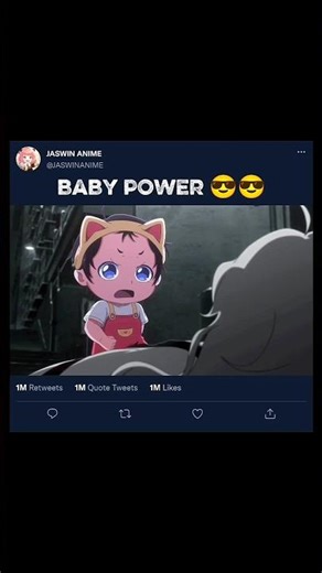Baby Power 😱 Anime Baby Girl 😍 #anime #shorts #shortsfeed #trending