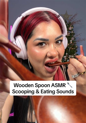 Wooden spoon ASMR 🥄 Slow scooping, soft taps, and gentle eating sounds. Headphones on 🎧✨ Did this give you tingles? #asmr #asmrtriggers #eatingasmr #woodenspoonasmr #oddlysatisfying