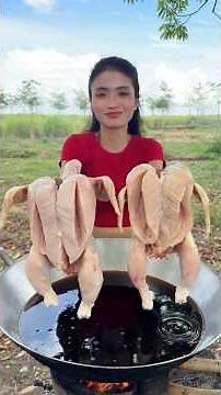 Cooking yummy deep fried chicken braised recipe