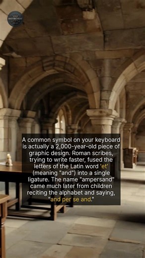 The ampersand (&) originated with Roman scribes around the 1st century AD who sought to write more efficiently. They created a ligature by combining the letters "e" and "t" from the Latin word "et," which means "and." This practice was a feature of evolving Roman cursive scripts. The symbol became particularly common in medieval monastic scriptoria, where monks copying manuscripts used it to streamline their laborious work on expensive parchment. The name itself is a more recent invention. In 19