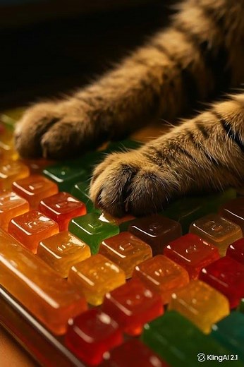 AI Cat Typing on a Jelly Keyboard 🐱⌨️💫