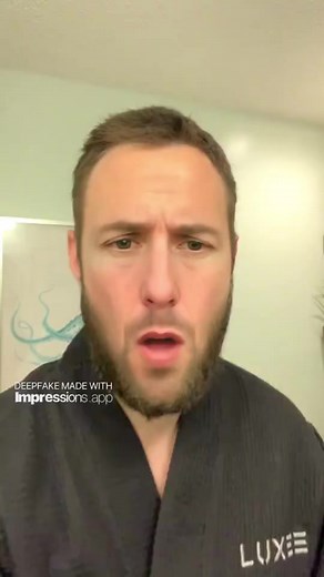 Adam Sandler if he were a men’s grooming influencer. #impressions #deepfake #AdamSandler | Joe Gaudet