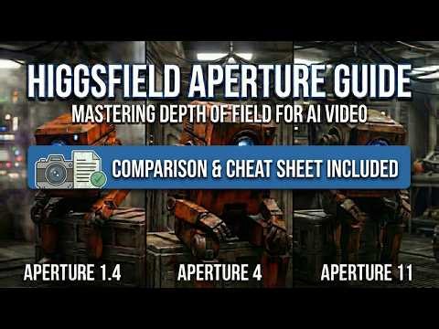 How to Use Aperture Settings in Higgsfield (Full Comparison) Depth of Field Visual Cheat Sheet