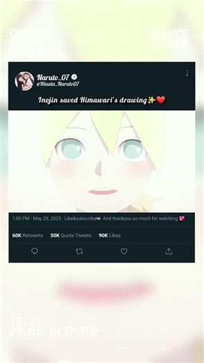 Inojin saved Himawari's drawing #himawari #hinata_naruto07 #boruto #naruto #inojin#animeshorts#viral