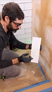 Tile shower first row tips…I need to cut a sliver off the first tile. I use the 7 inch IQ saw then polish the edge with a 50 grit pad. Sometimes I’ll use a 100 or 200 grit depending on the tile. The red Barwalt wedges are incredibly helpful at raising the tile and keeping an expansion joint. Let me know if you have questions or do it differently 🔥#tileshower #bathroomremodel #homerenovation #homerepairtutor | Home Repair Tutor