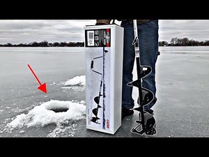 Strike Master Lazer Hand Auger Ice Fishing Review & Test (WORKS WITH DRILL)